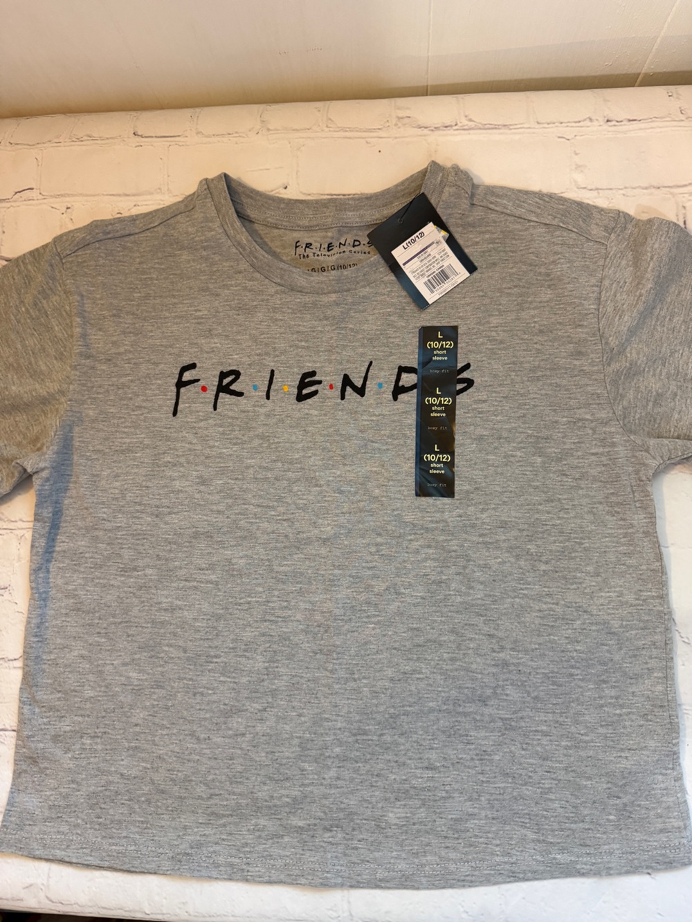 Art Class ✨Friends TV Show Kids T-Shirt NWT Gray Graphic Tee Medium or Large